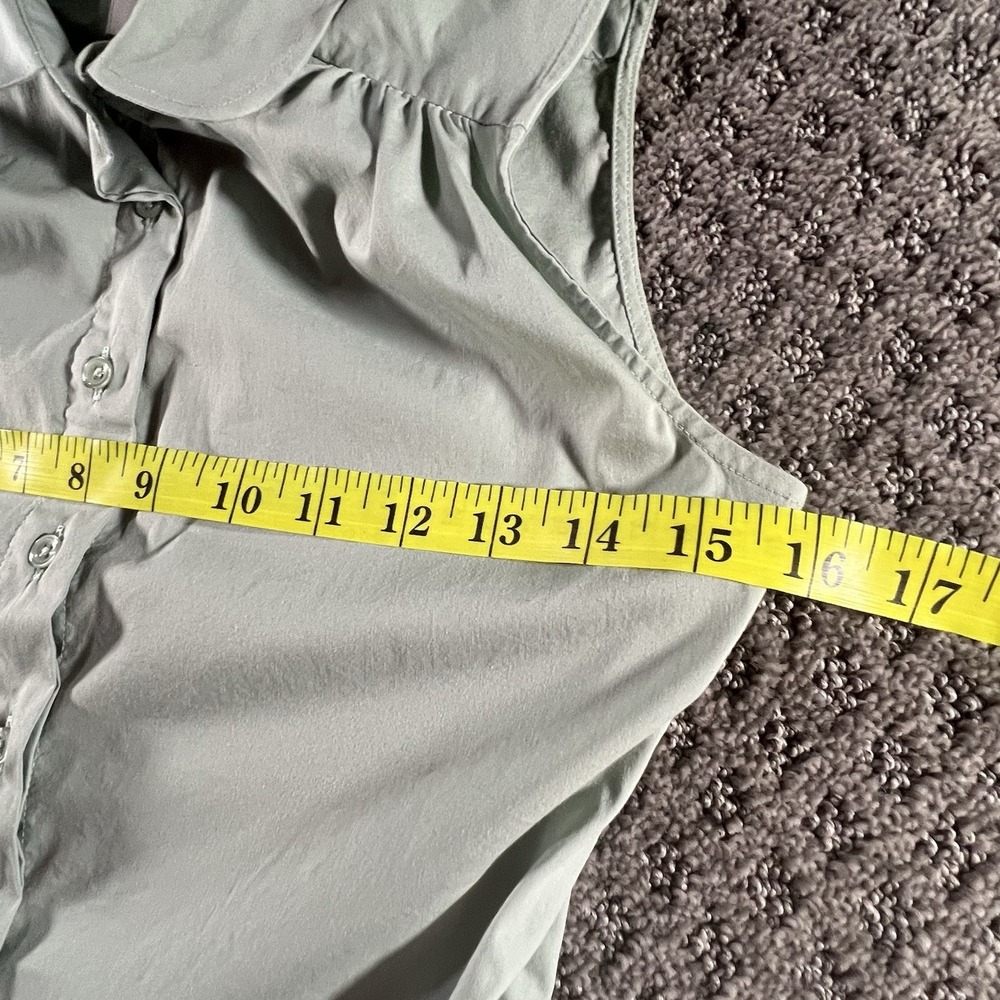 The Shirt Rochelle Behrens XS‎ Mint Green Sleeveless Dress Pockets Fit & Flare - Picture 8 of 9